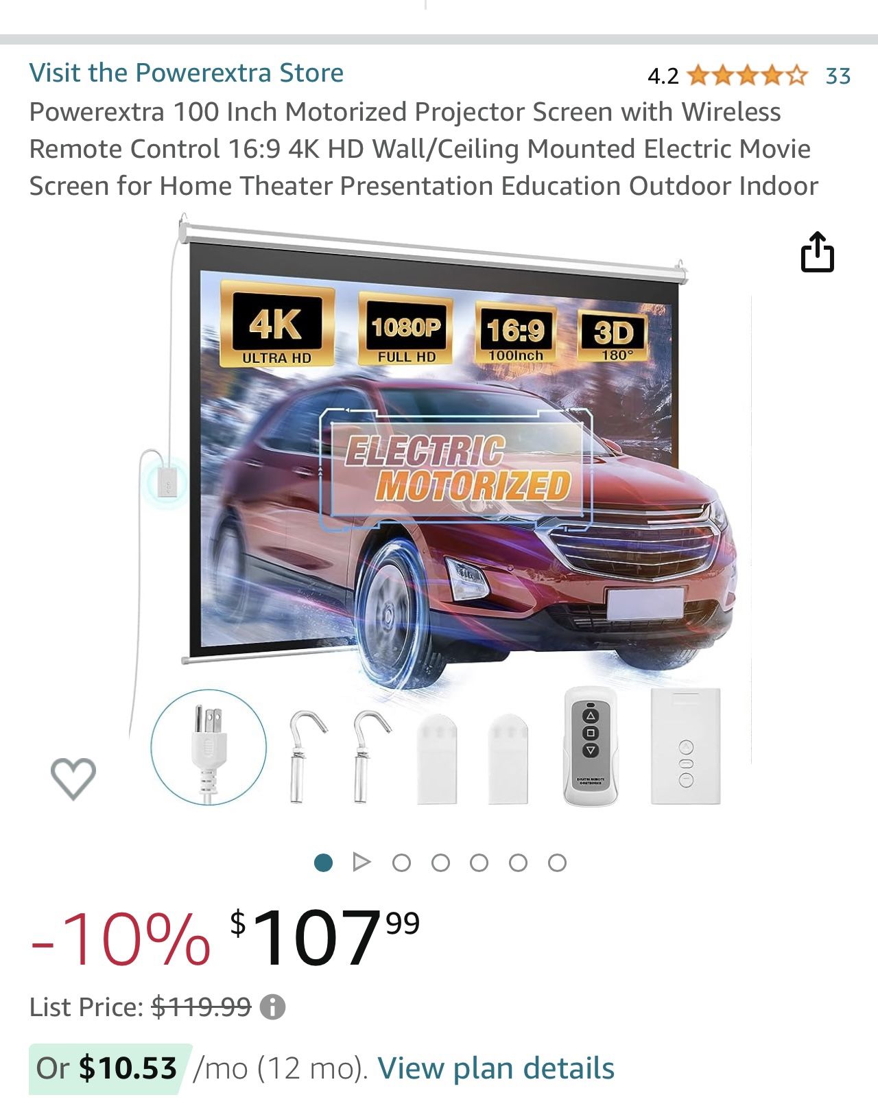 Motorized Projector Screen