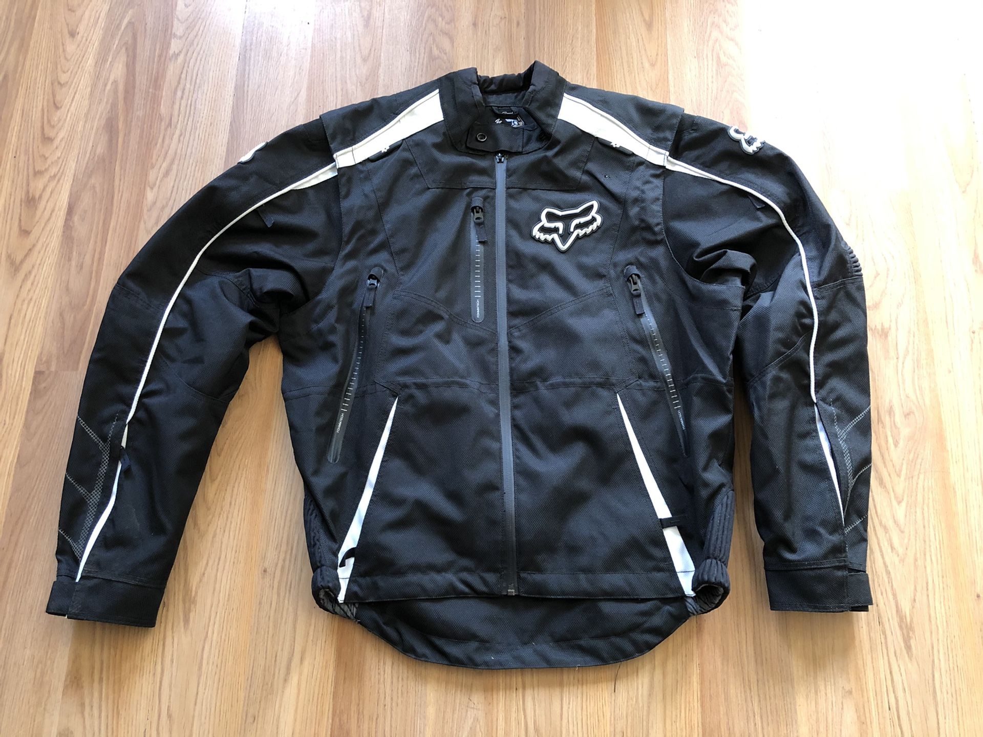 FOX 360 Black Motorcycle Jacket (Medium)