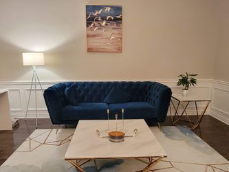 Decor-rest Luxury Deep Teal Velvet Chesterfield Sofa
