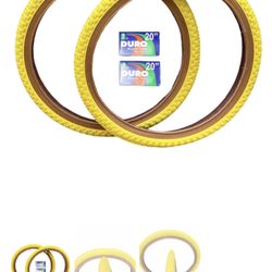 Wanda 20 x 1.75" Yellow Gum Wall Tires $35.99 *****Free inner tubes!!!