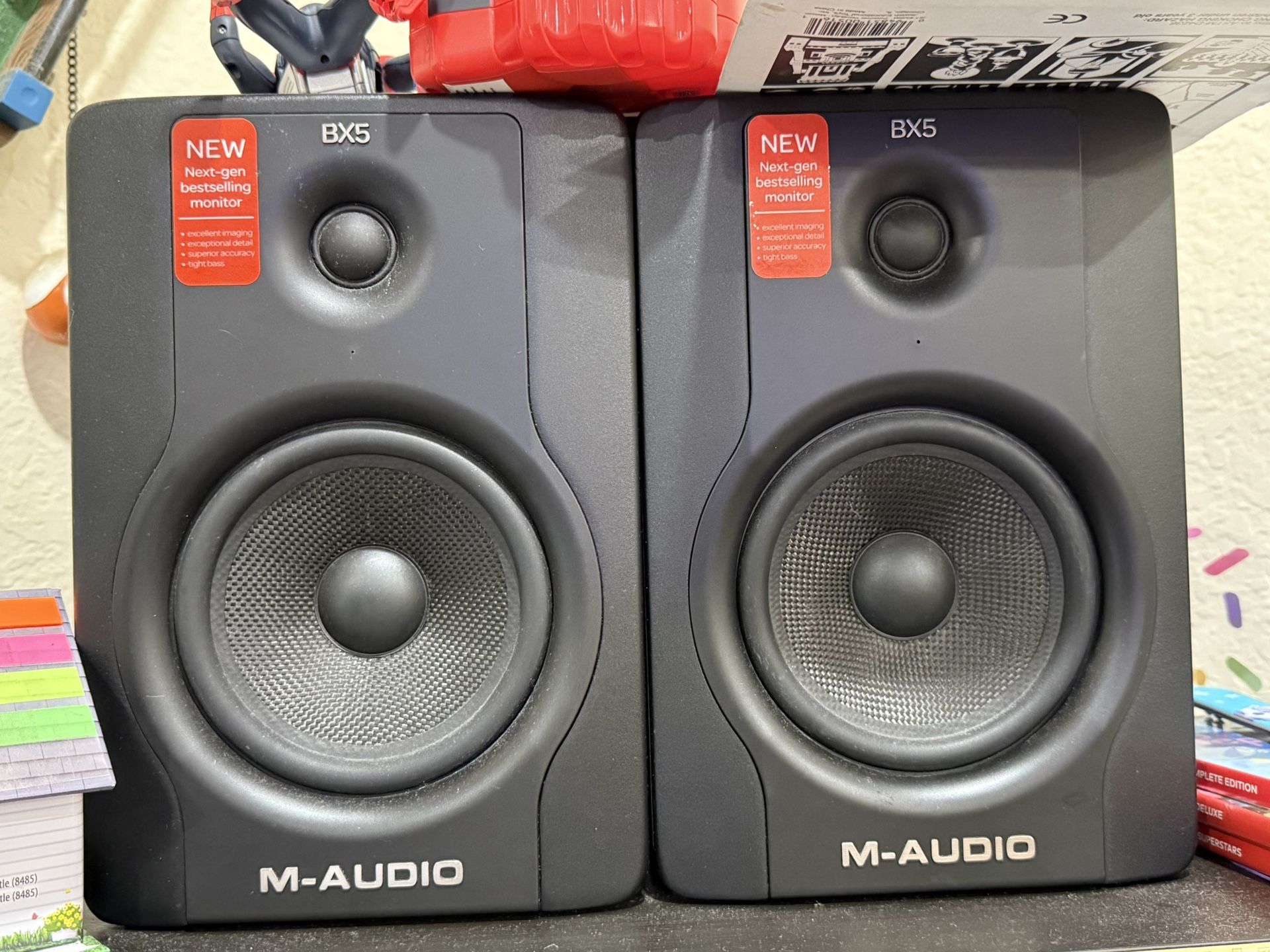 M-Audio BX5 Studio Monitors – Pair – Excellent Condition