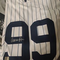 Aaron Judge Autograph Signed Jersey Coa New York Yankees Autographed 