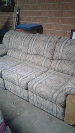 Southwest print couch w/dual recliners