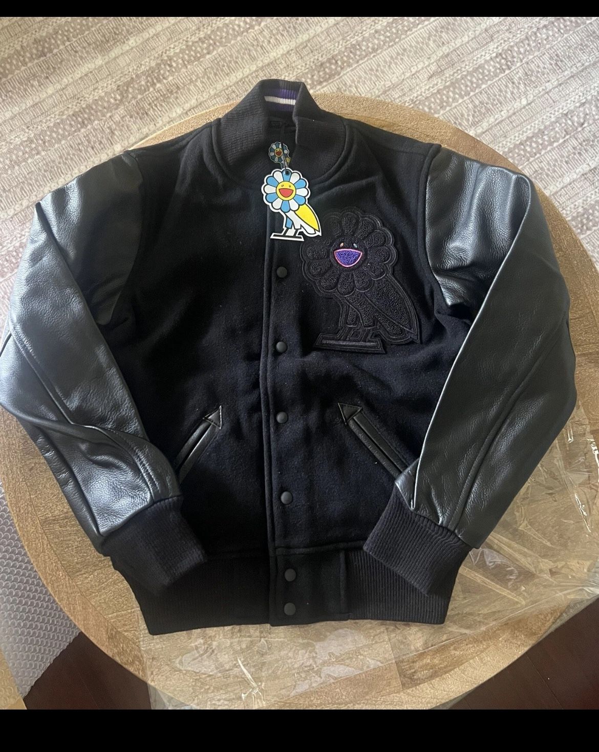 Brand New Takashi Murakami x OVO Varsity Stadium Jacket (2018 Limited) Small