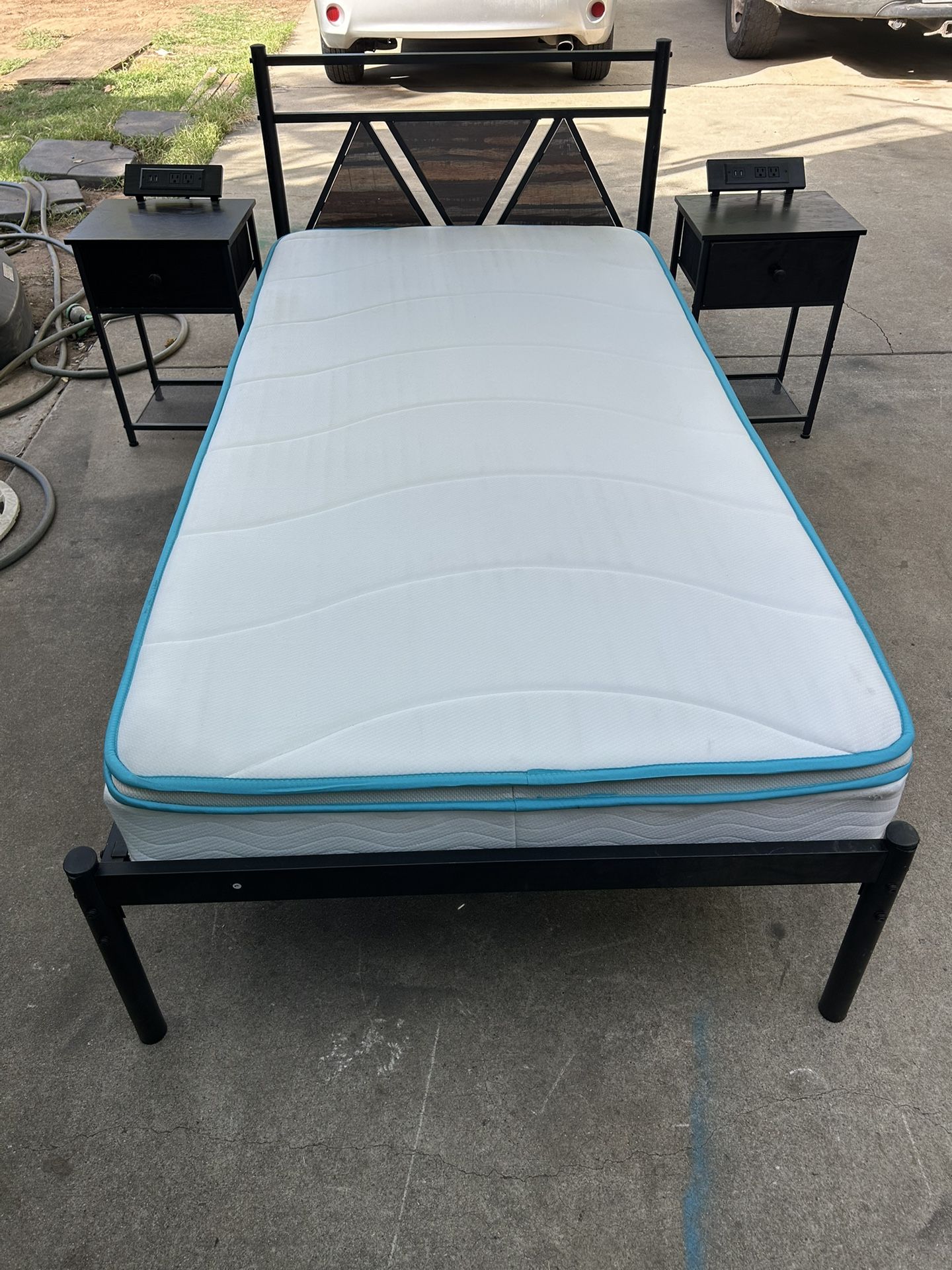 Twin Bed And Night Stands