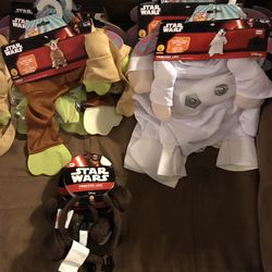 Star Wars Dog Costumes. Yoda, Princess Leia. XS-Large. Brand New