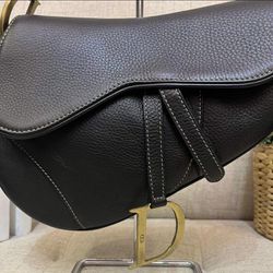 Christian Dior Saddle Leather Bag Medium 