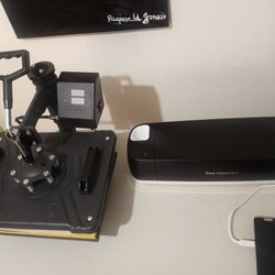 5 AND 1 HEAT PRESS MACHINE & CRICUT EXPLORER AIR 2 MACHINE 