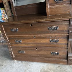 Antique Dresser w/ Mirror 