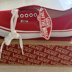 Vans RED/WHITE “9.5”