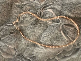 Pink Pearl Beaded Necklace with Silver Clasp