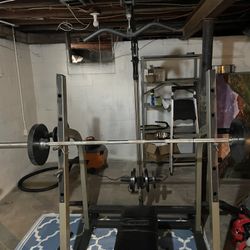 Weight Bench And Weights 