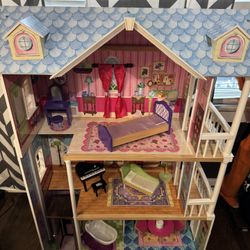 KidKraft "My Dreamy" Wooden Dollhouse with Interactive Furniture