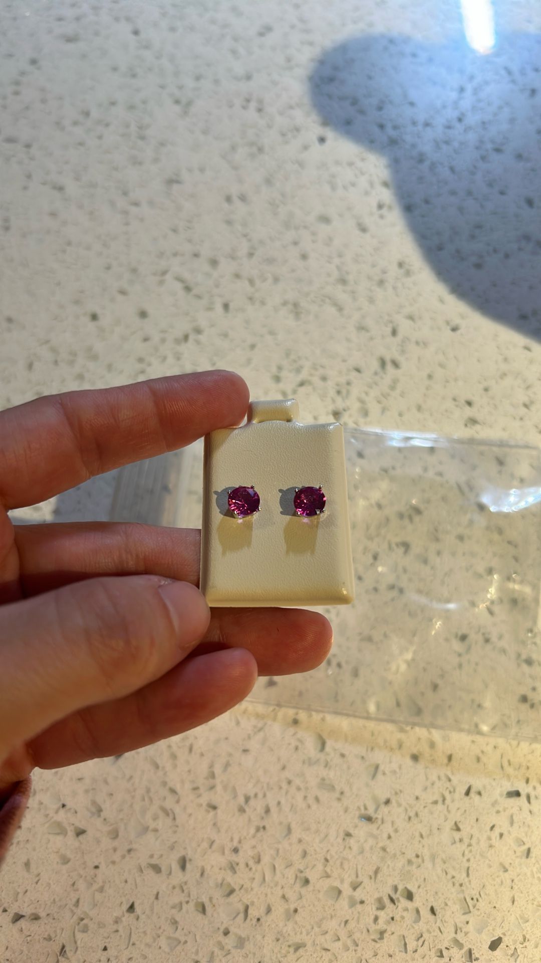 Angara Natural Pink Sapphires 2ct Earrings Set In Silver