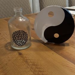Yin Yang Sign. Decorative Bottle 