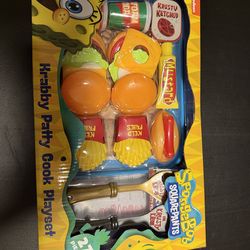 new nickelodeon spongebob krabby patty cook playset 27 pieces