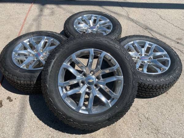 20” Chevy Ltz Wheels and Tires 20 Chevrolet rims Silverado Tahoe GMC Sierra Yukon 1500 Factory original stock Oem Take offs Pull off 6 Lug Oe Original