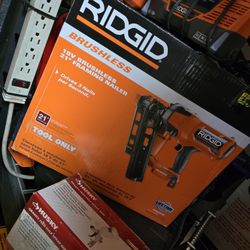 18v Ridgid 21° Framing Brushless Nailer,TOOL Only For Price 