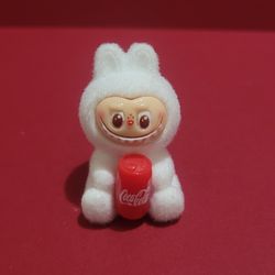 RARE Lababy Mini Cola Monster White Tiny Toy Miniature Figurine Collectors Display 1.75" Tall.