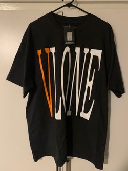 **BRAND NEW** Vlone Staple Logo T-Shirt Black Orange**