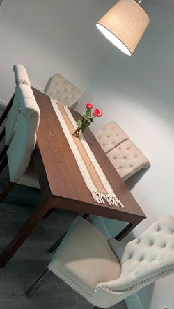 🍽️ Dining Table wood with 6 Chairs