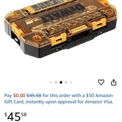 DEWALT Socket Set, 1/4-Inch & 3/8-Inch Drive, SAE/Metric, 34-Piece