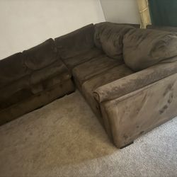 Large 3-Piece Brown Sectional