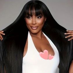 Ready To Wear Wig Straight With Bangs 24"