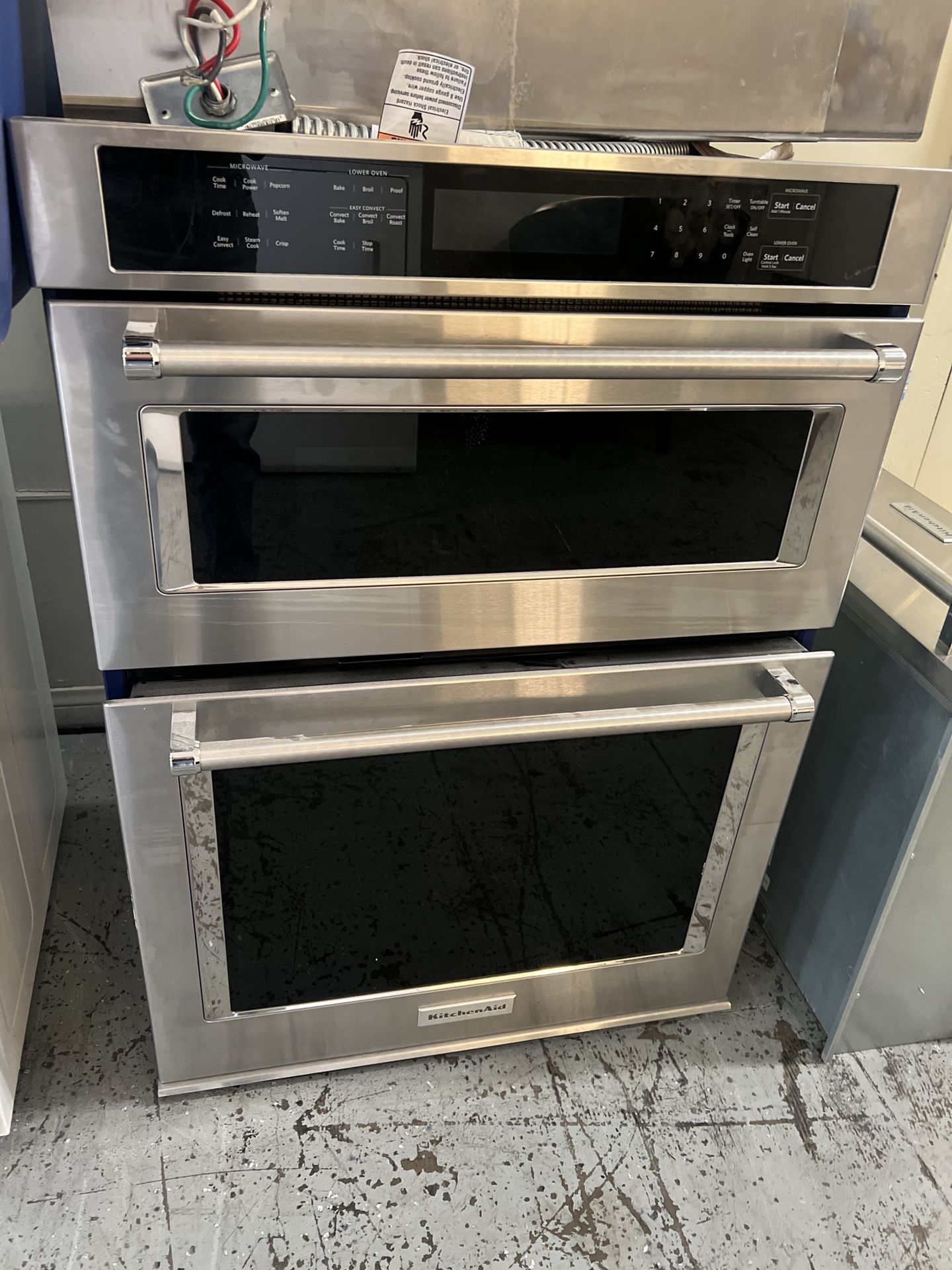 Kitchen Aid 30”Wide Microwave Oven Combo Stainless Steel