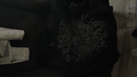 black spider hoodie size small in mens