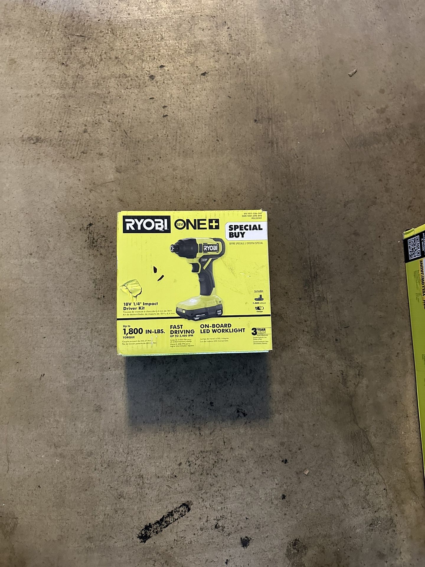 RYOBI ONE+ 18V Cordless 1/4 in. Impact Driver Kit