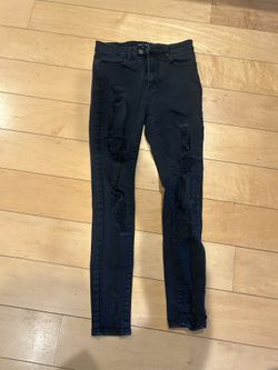 Black Skinny Ripped Jeans Size 5