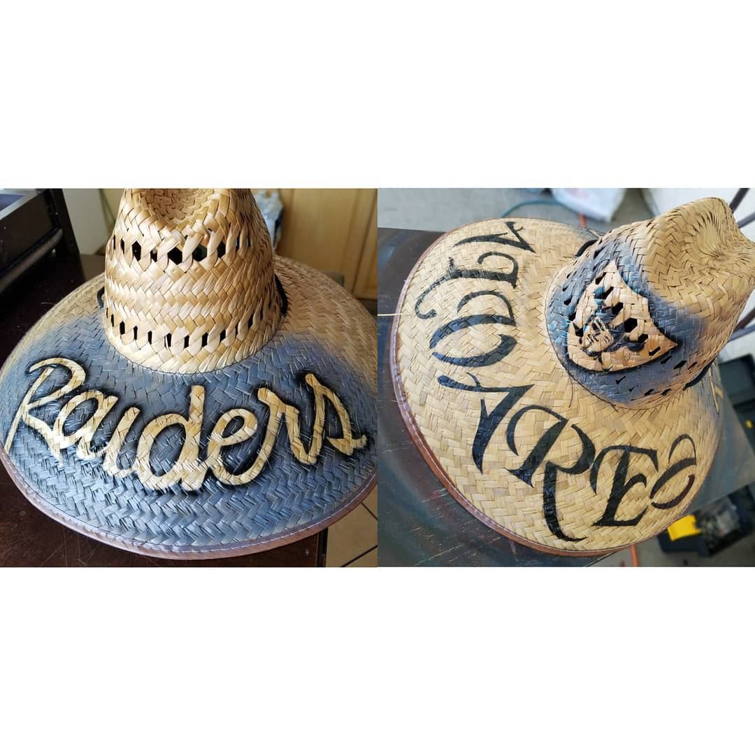 Custom straw hats, raiders