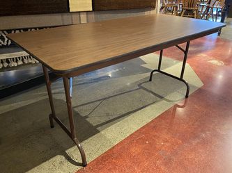 Faux Wood Grain Folding Banquet Table