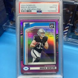 PSA 10- Brock Bowers Optic Pink Preview