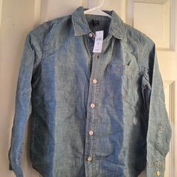 New Gap Kids Denim Shirt Sz 8