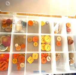 1lb or Vintage Orange Buttons