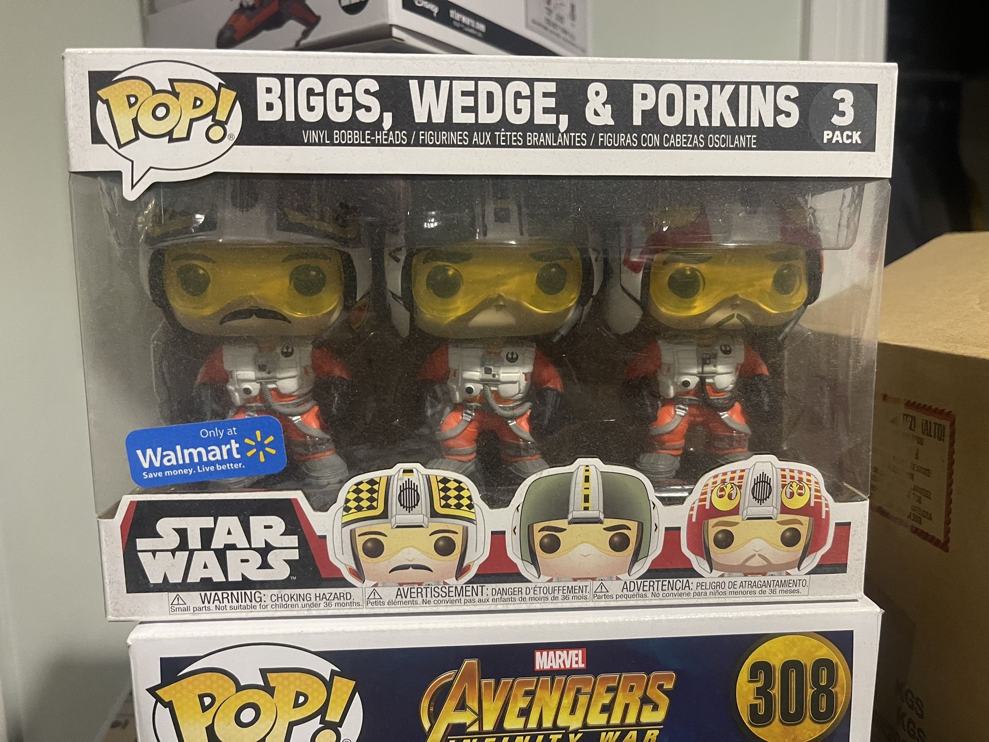 Funko Pop Star Wars Walmart Exclusive 3 Pack Biggs Wedge Porkins 