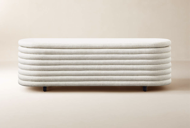CB2 Rialto 60" Warm White Storage Bench