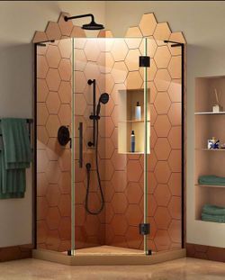 Cabina de ducha esquinera DreamLine Prism Plus 34x34 negro