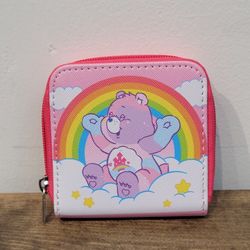 Carebear Rainbow Zipper Coin Card Wallet Pouch