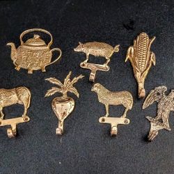 Collection Of Brass Wall Hooks