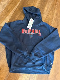 New NCAA DePaul Blue Demons Jan-sport Hoodie (size L kids