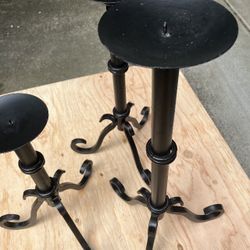 Black Iron Candle Holder Set of 3