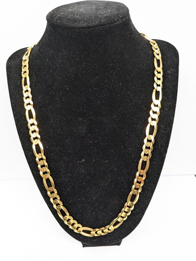 10 Kt Gold 3 X 1 Figaro Link Chain (M🐝) Y