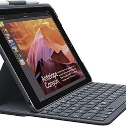 Logitech Slim Folio with Integrated Bluetooth Keyboard for iPad (5th and 6th Generation) - Black