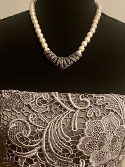 Pearl And Marcasite Necklace