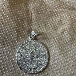 Silver Aztec Pendant 