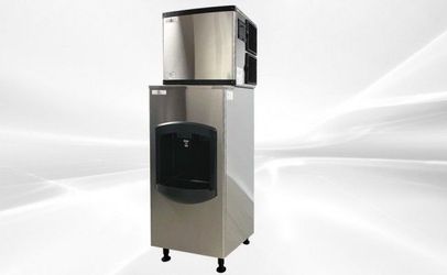 NSF 350 lbs Hotel Ice Maker Dispenser Air Cooled HD-130B+SK-365