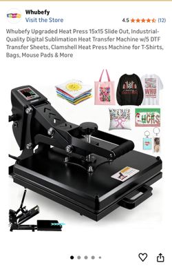 New Heat Press Machine 15”x15”